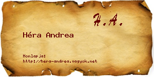 Héra Andrea névjegykártya