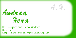 andrea hera business card